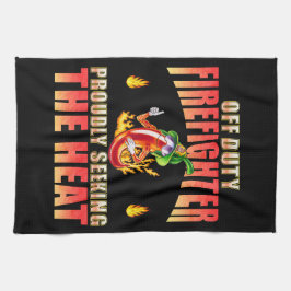 Paño De Cocina Orgulloso voluntario de lucha contra incendios, Ch