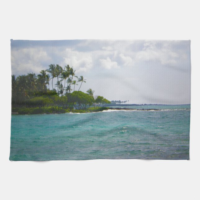 Paño De Cocina Orilla hawaiana (Horizontal)