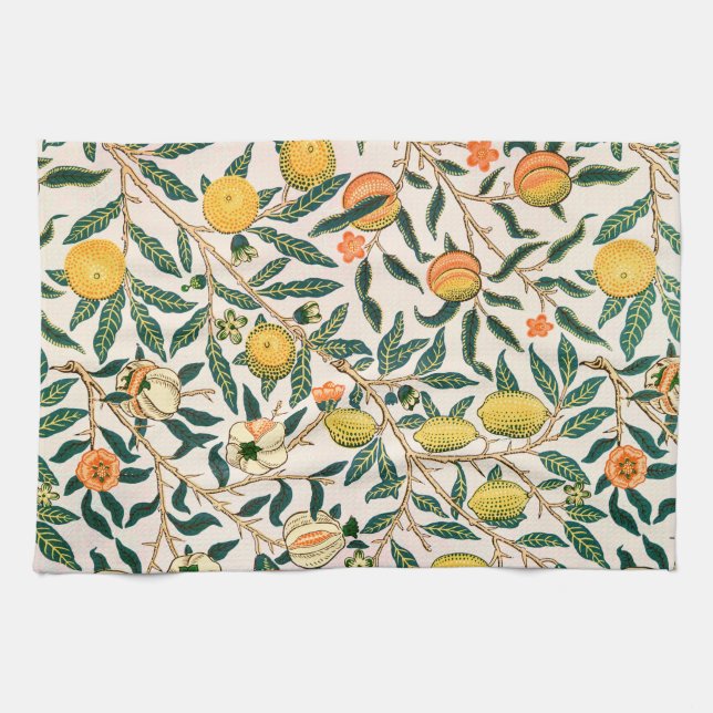 Paño De Cocina Ornamento blanco granado William Morris Fruit (Horizontal)