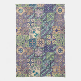 Paño De Cocina Ornamento de Talavera del mosaico del vintage