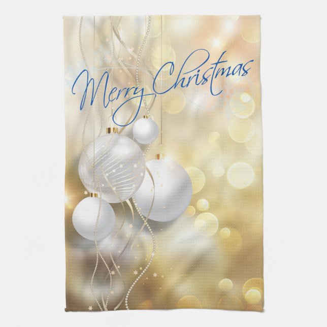 Paño De Cocina Ornamentos de Navidad (Vertical)