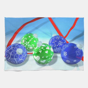 Paño De Cocina Ornamentos de Navidad