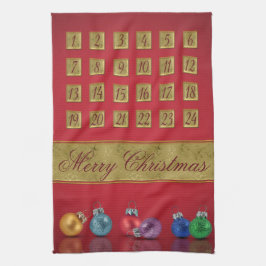 Paño De Cocina Ornamentos navideños de calendario anticipado