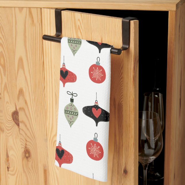 Paño De Cocina Ornamentos Retro de Mid Century (Pliegue de tercios)