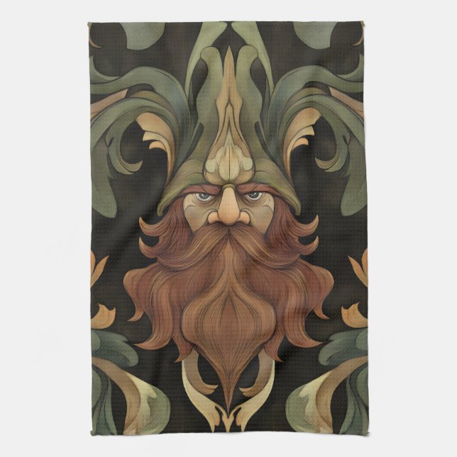 Paño De Cocina Ornate Fantasy Gnome (Vertical)