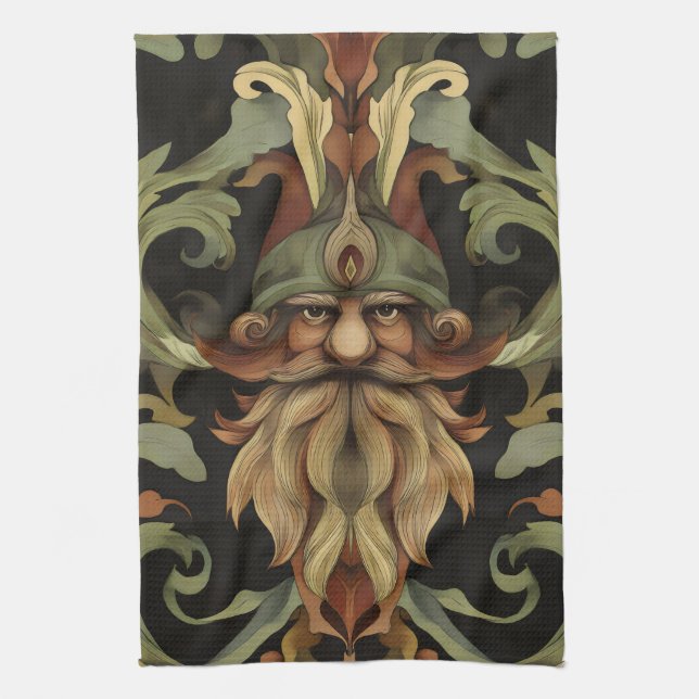 Paño De Cocina Ornate Fantasy Gnome (Vertical)