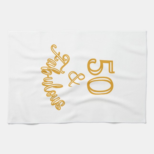 Paño De Cocina Oro 50 y fabuloso (Horizontal)