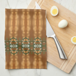 Paño De Cocina Oro beige y verde Verde azulado