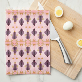 Paño De Cocina Oro Púrpura Y Rosa