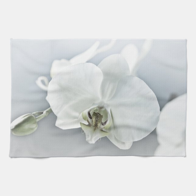 Paño De Cocina Orquídea Phalaenopsis Blanca (Horizontal)