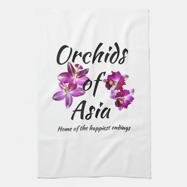 Paño De Cocina Orquídeas de Asia (Vertical)