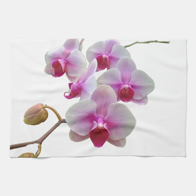 Paño De Cocina Orquídeas de polilla rosadas - Phalaenopsis (Horizontal)