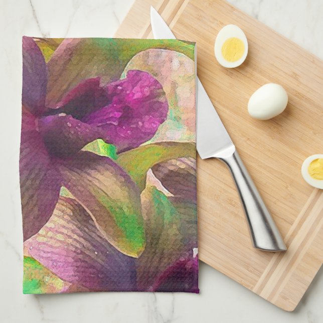 Paño De Cocina Orquídeas en Flor (Doblado Cuarto)