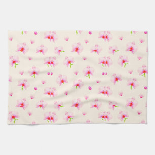 Paño De Cocina Orquídeas rosadas pastel