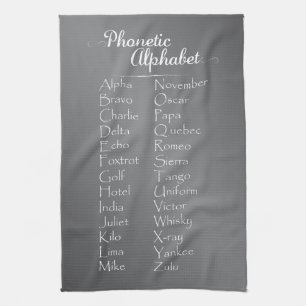 Paño De Cocina Ortografía fonética de docente de alfabetos