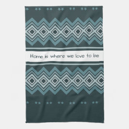 Paño De Cocina Oscuro y azul claro