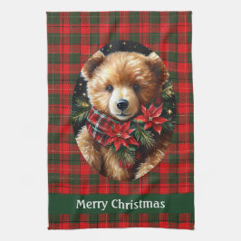 Paño De Cocina Oso de peluche lindo Navidad Agregar nombre Mamá A