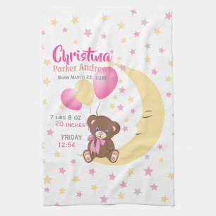 Paño De Cocina Oso de peluche sentado en las estadísticas del be