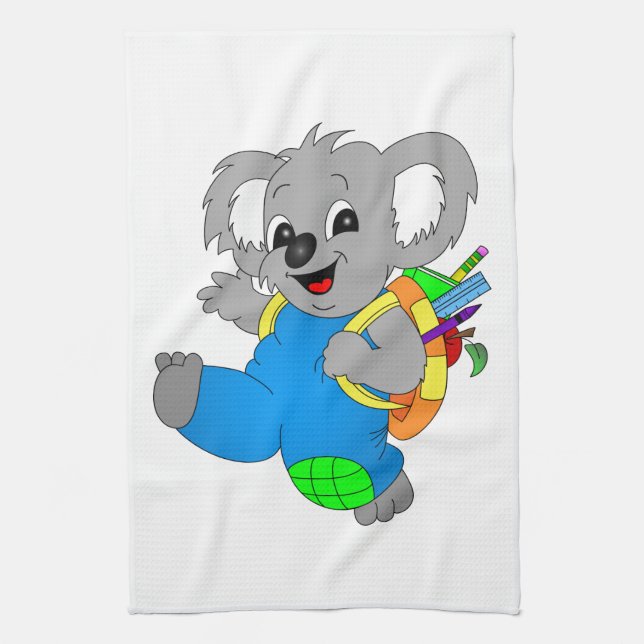 Paño De Cocina Oso Koala con mochila (Vertical)