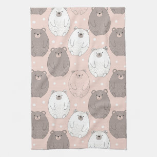 Paño De Cocina Oso Lindo - Suave Bosque Pastel (2)