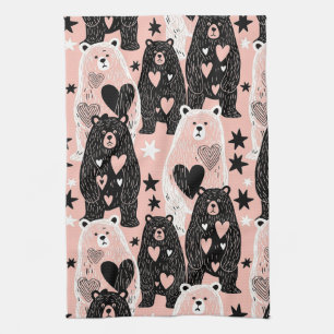 Paño De Cocina Oso Lindo - Suave Bosque Pastel (4)