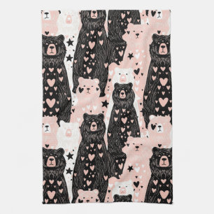 Paño De Cocina Oso Lindo - Suave Bosque Pastel (5)