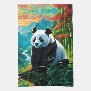 Paño De Cocina Oso Panda en las nubes