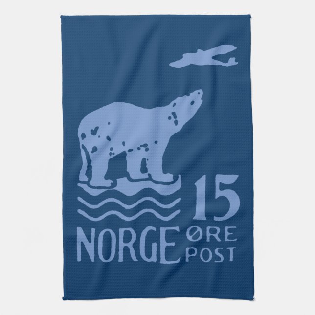 Paño De Cocina Oso Polar Noruego De 1925 (Vertical)