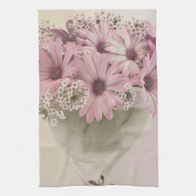 Paño De Cocina Osteospernum rosa (Vertical)