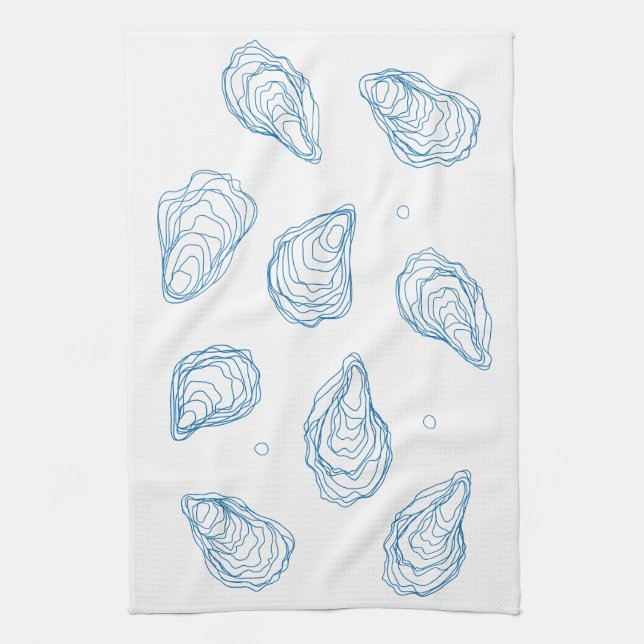 Paño De Cocina Ostras y más ostras (Vertical)
