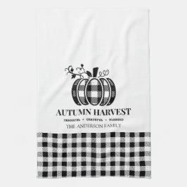 Paño De Cocina Otoño Cosecha Caída Buffalo Plaid T-Shirt