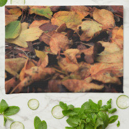 Paño De Cocina otoño, hojas secas
