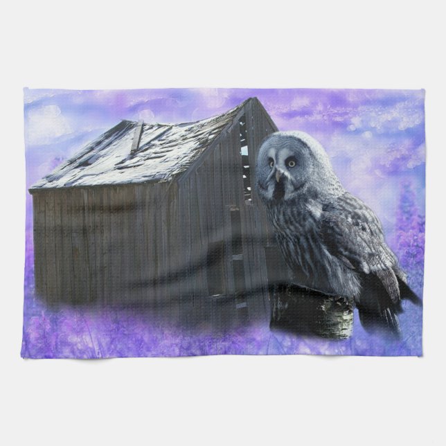 Paño De Cocina Owl Barn Shed (Horizontal)