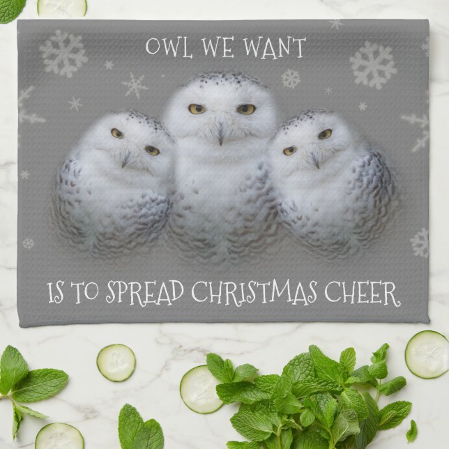 Paño De Cocina Owl Queremos Navidades Esparcidos Que Alegren A La (Doblado)