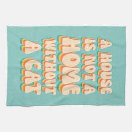 Paño De Cocina Página inicial del gato