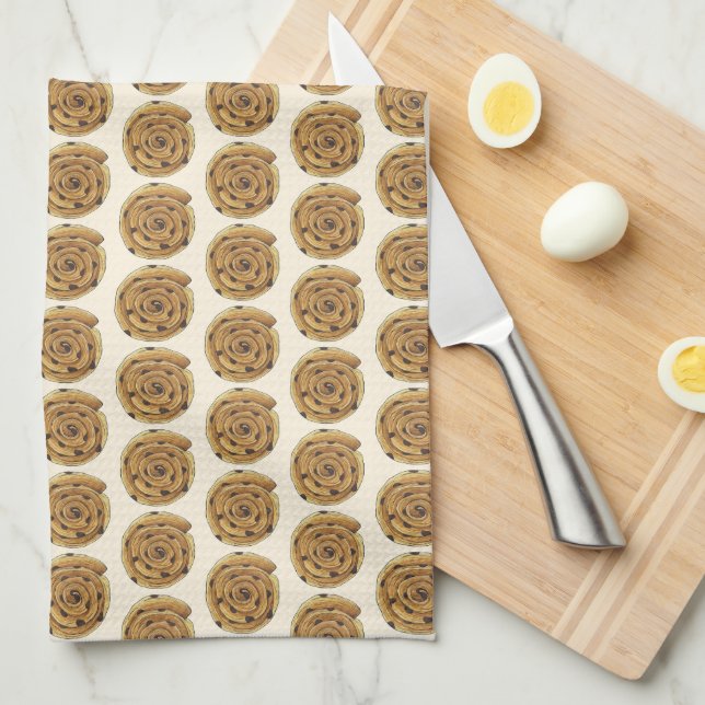 Paño De Cocina Pain Aux Raisins Panadería Francesa (Doblado Cuarto)
