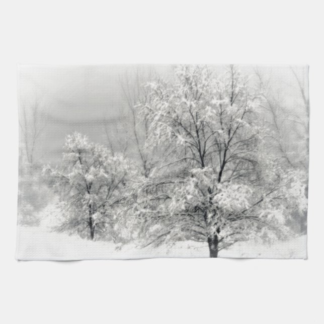 Paño De Cocina País de las maravillas del invierno (Horizontal)
