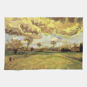 Paño De Cocina Paisaje bajo un cielo tormentoso de Vincent van Go
