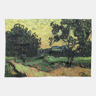 Paño De Cocina Paisaje con el Castillo de Auvers por Vincent van 