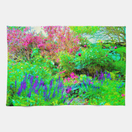 Paño De Cocina Paisaje de Green Spring Garden con peonies