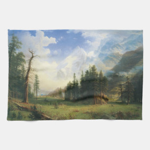 Paño De Cocina Paisaje de montaña por Albert Bierstadt