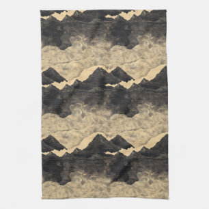 Paño De Cocina Paisaje de nubes de montaña vintage (2)