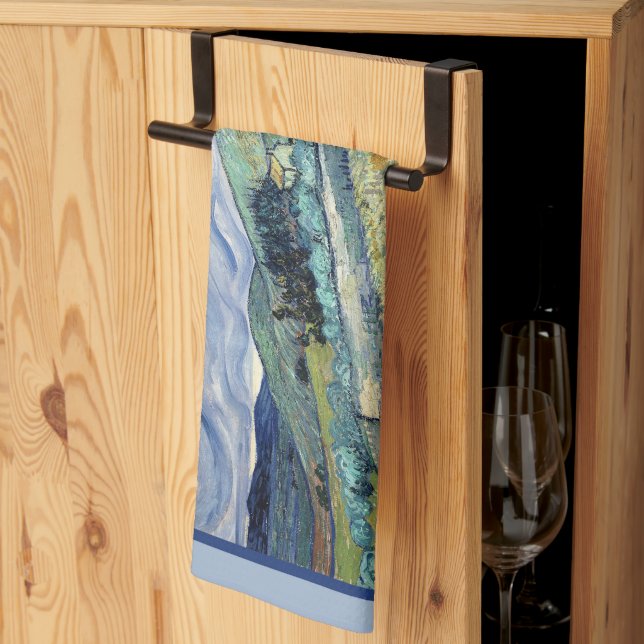 Paño De Cocina Paisaje de Saint-Rémy por Vincent Van Gogh (Pliegue de tercios)