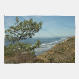 Paño De Cocina Paisaje de Torrey Pine y costa de California