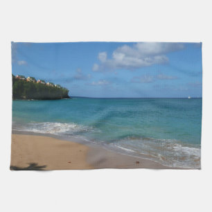 Paño De Cocina Paisaje de vacaciones tropicales en la playa de Sa