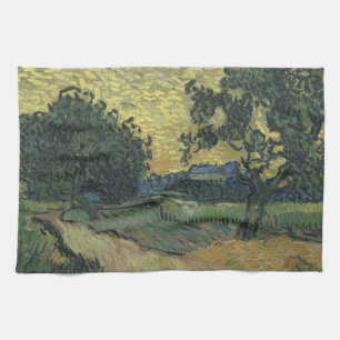 Paño De Cocina Paisaje de Van Gogh al Crepúsculo