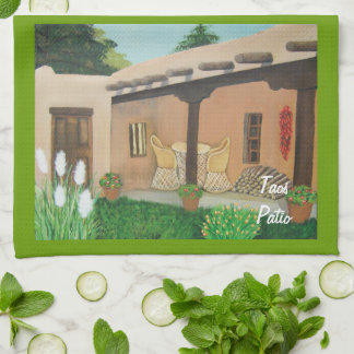 Paño De Cocina Paisaje del ~ del patio de Taos