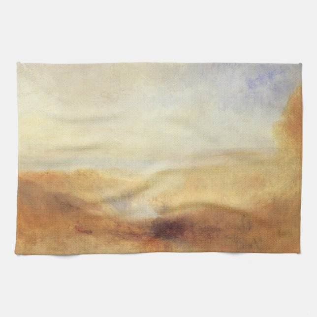 Paño De Cocina Paisaje en la bahía del río lejano por Joseph Turn (Horizontal)