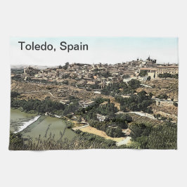 Paño De Cocina Paisaje ilustrado de Toledo, España