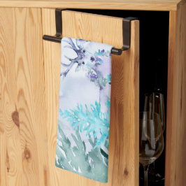 Paño De Cocina Paisaje invernal en acuarela Felices Fiestas